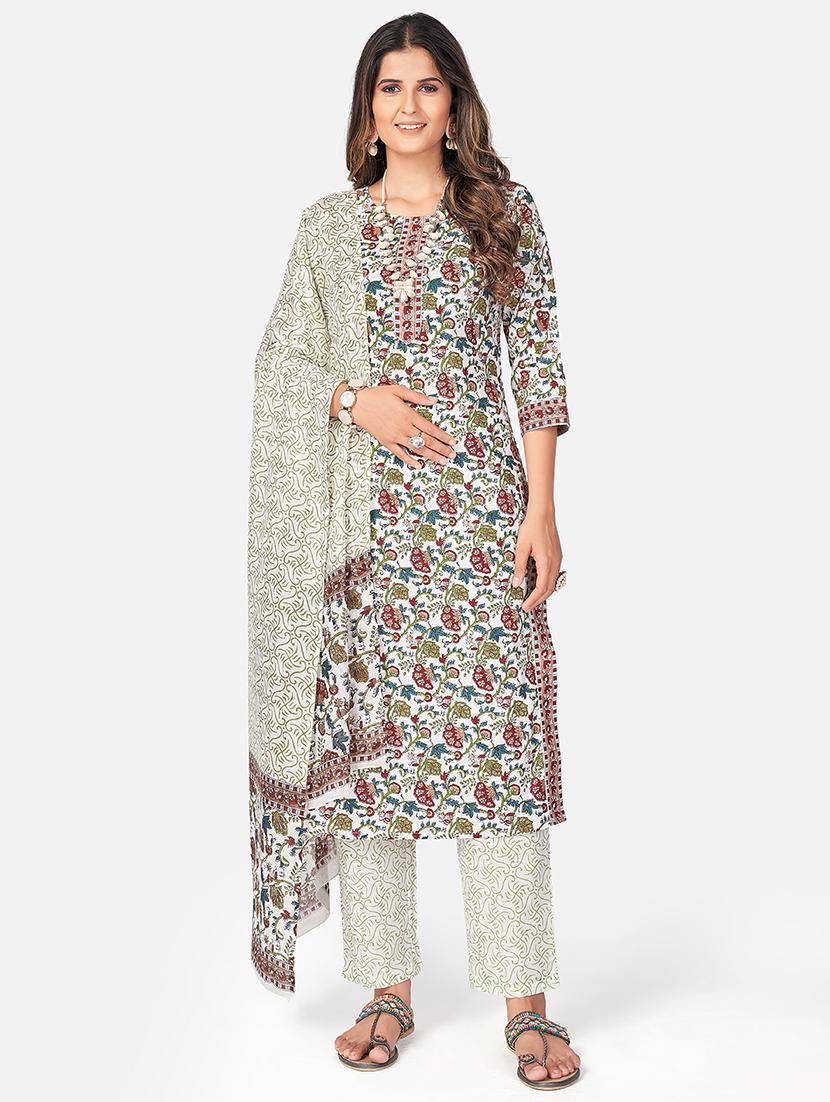 white cotton suit set - 18306086 - Zoom Image - 1