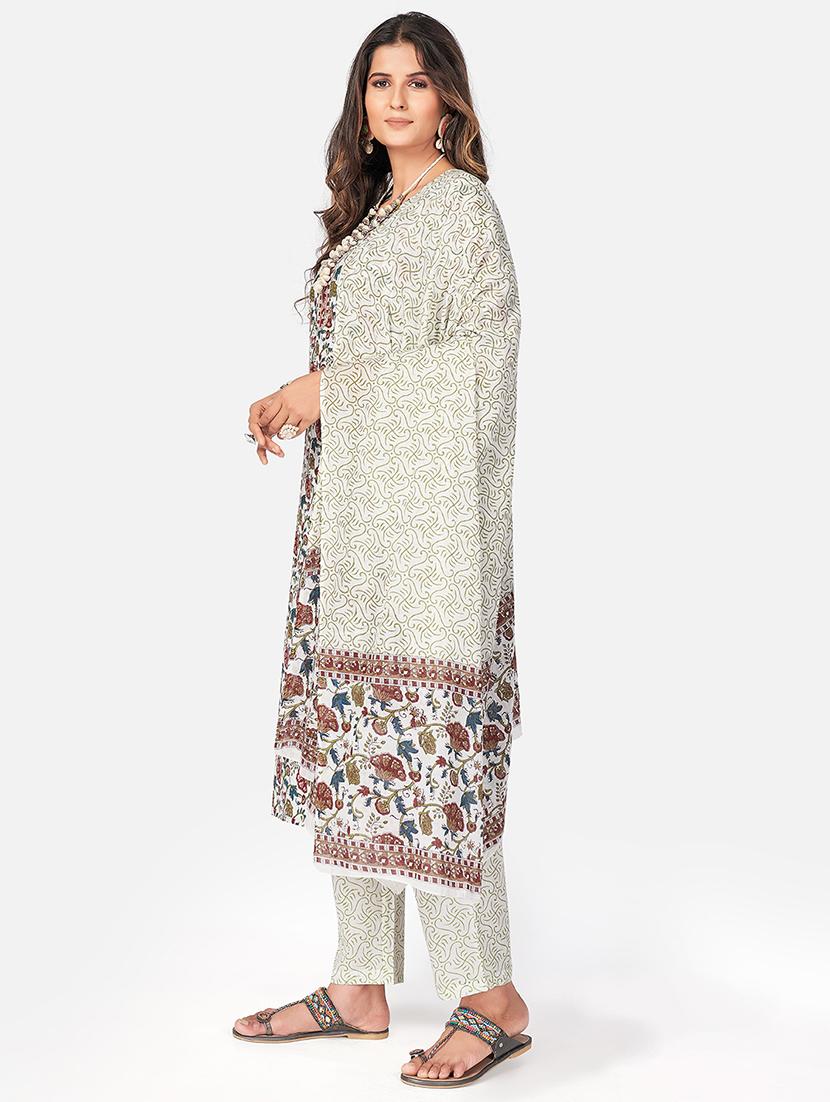 white cotton suit set - 18306086 - Zoom Image - 2