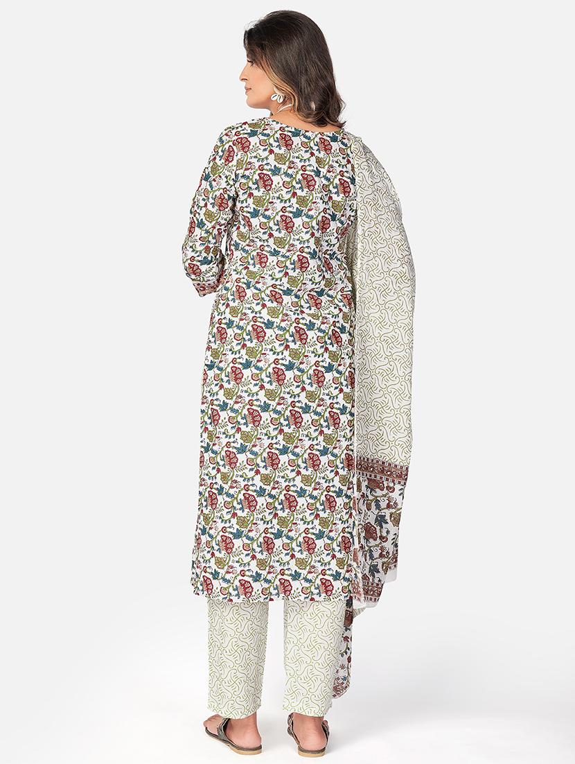 white cotton suit set - 18306086 - Zoom Image - 3