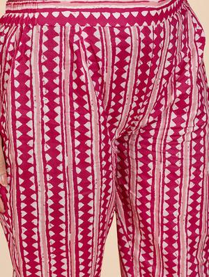 pink cotton suit set - 18306141 - Standard Image - 4
