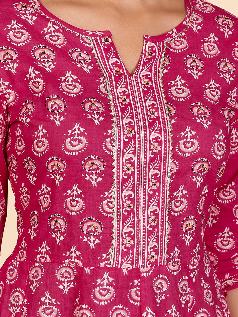 pink cotton suit set - 18306141 - Zoom Image - 5
