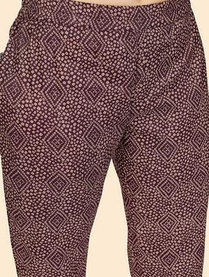 purple cotton suit set - 18306189 - Standard Image - 4