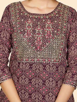 purple cotton suit set - 18306189 - Standard Image - 5