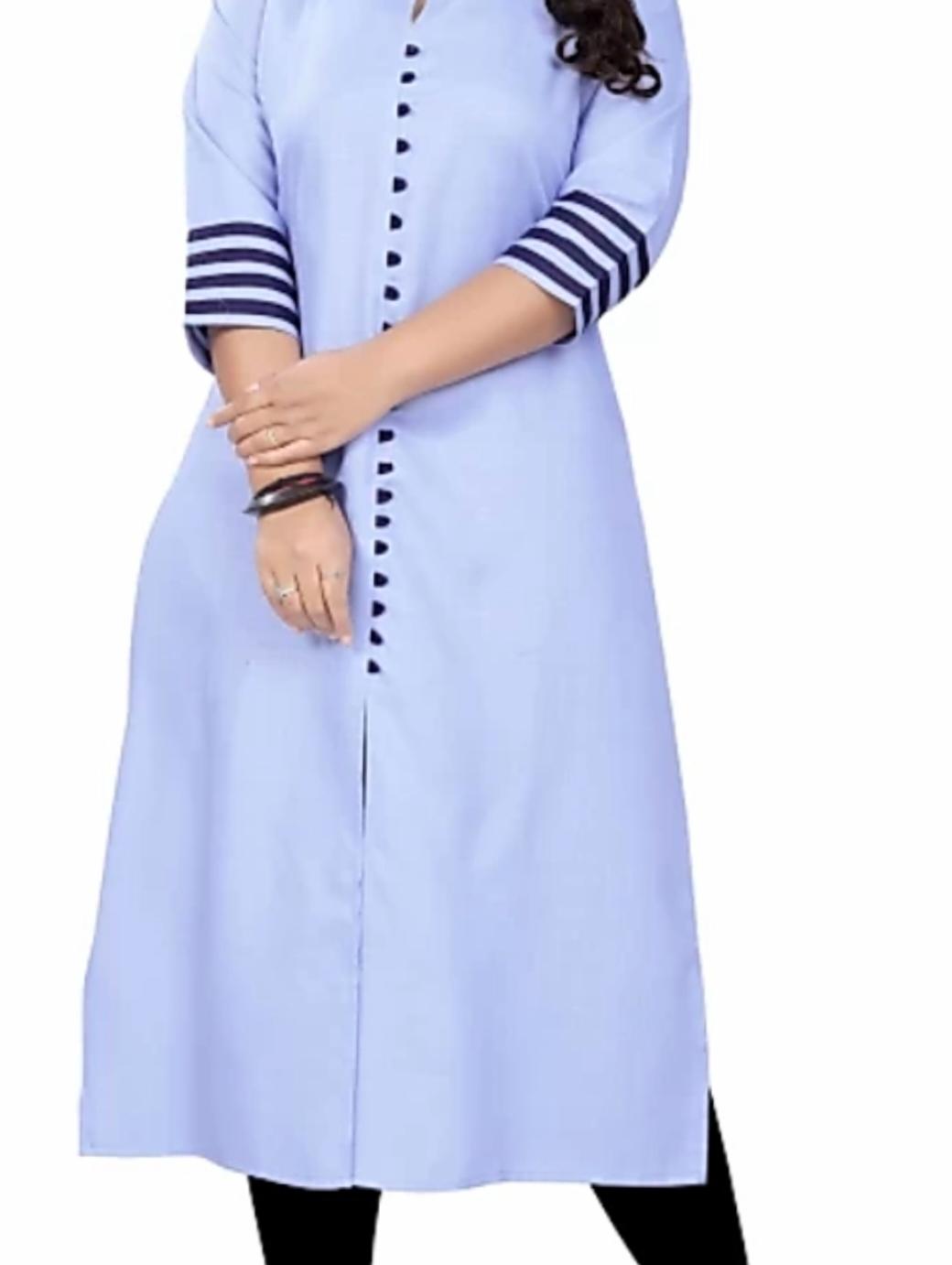 white cotton kurti - 18306342 - Zoom Image - 2
