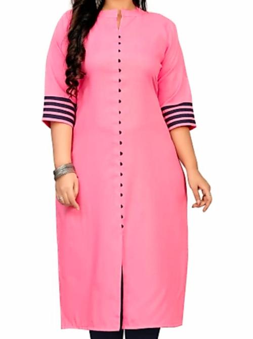 pink cotton kurti - 18306343 - Standard Image - 1