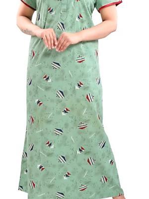 green cotton nightwear set - 18306365 - Standard Image - 2