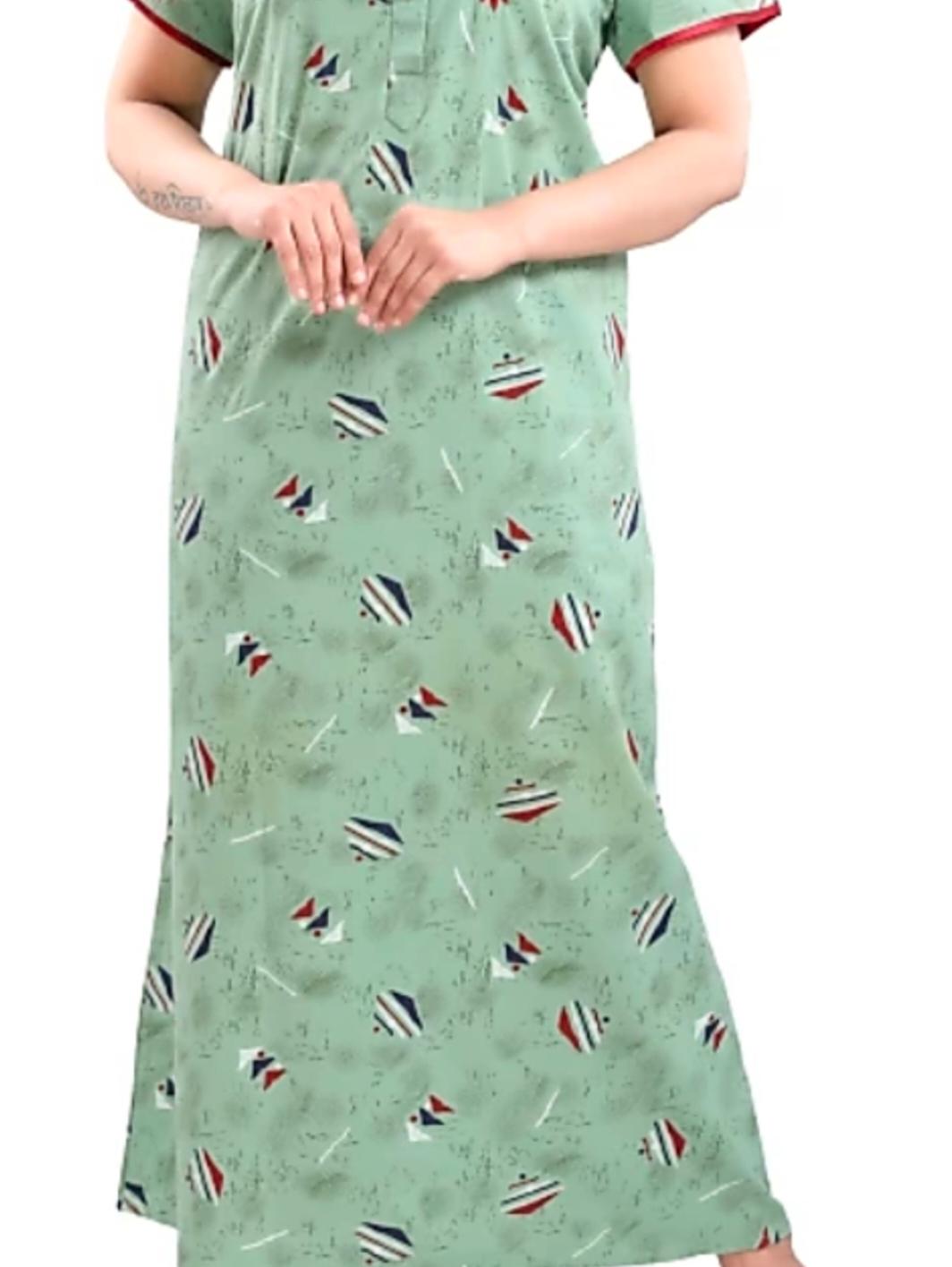 green cotton nightwear set - 18306365 - Zoom Image - 2