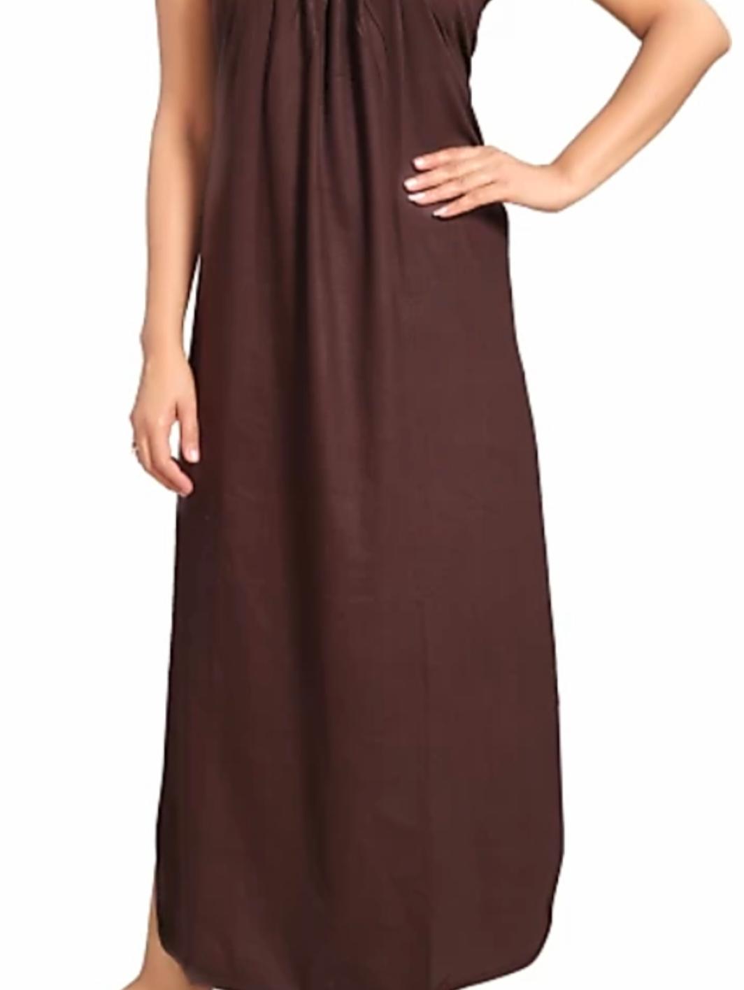 brown cotton nightwear set - 18306378 - Zoom Image - 2