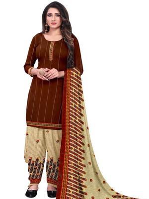 ladies cotton suit red color - 18306422 - Standard Image - 2