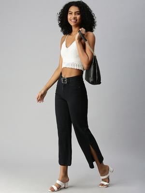 high rise stone washed denim jean - 18306507 - Standard Image - 4