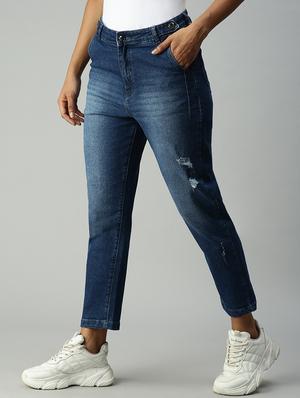 high rise stone washed jean - 18306525 - Standard Image - 2