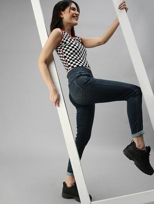high rise stone washed denim jean - 18306538 - Standard Image - 4