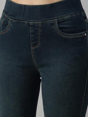high rise stone washed denim jean - 18306538 - Standard Image - 5