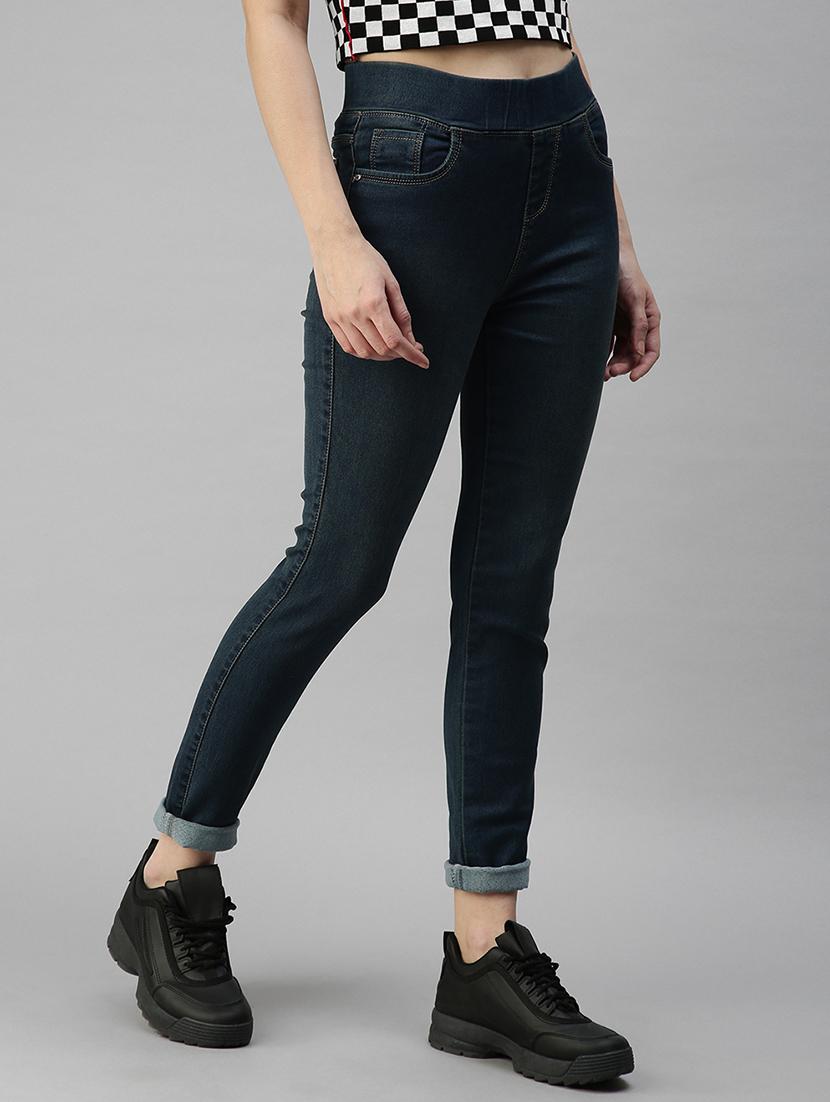high rise stone washed denim jean - 18306538 - Zoom Image - 2
