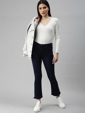 mid rise stone wash denim jean - 18306558 - Standard Image - 4