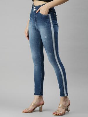 mid rise distress wash denim jean - 18306559 - Standard Image - 2