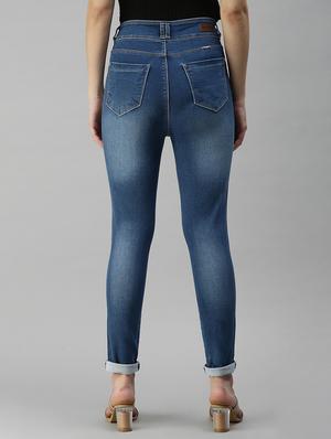 mid rise distress wash denim jean - 18306559 - Standard Image - 3