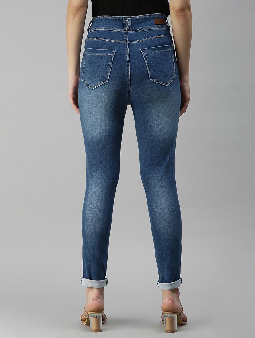 mid rise distress wash denim jean - 18306559 - Zoom Image - 3
