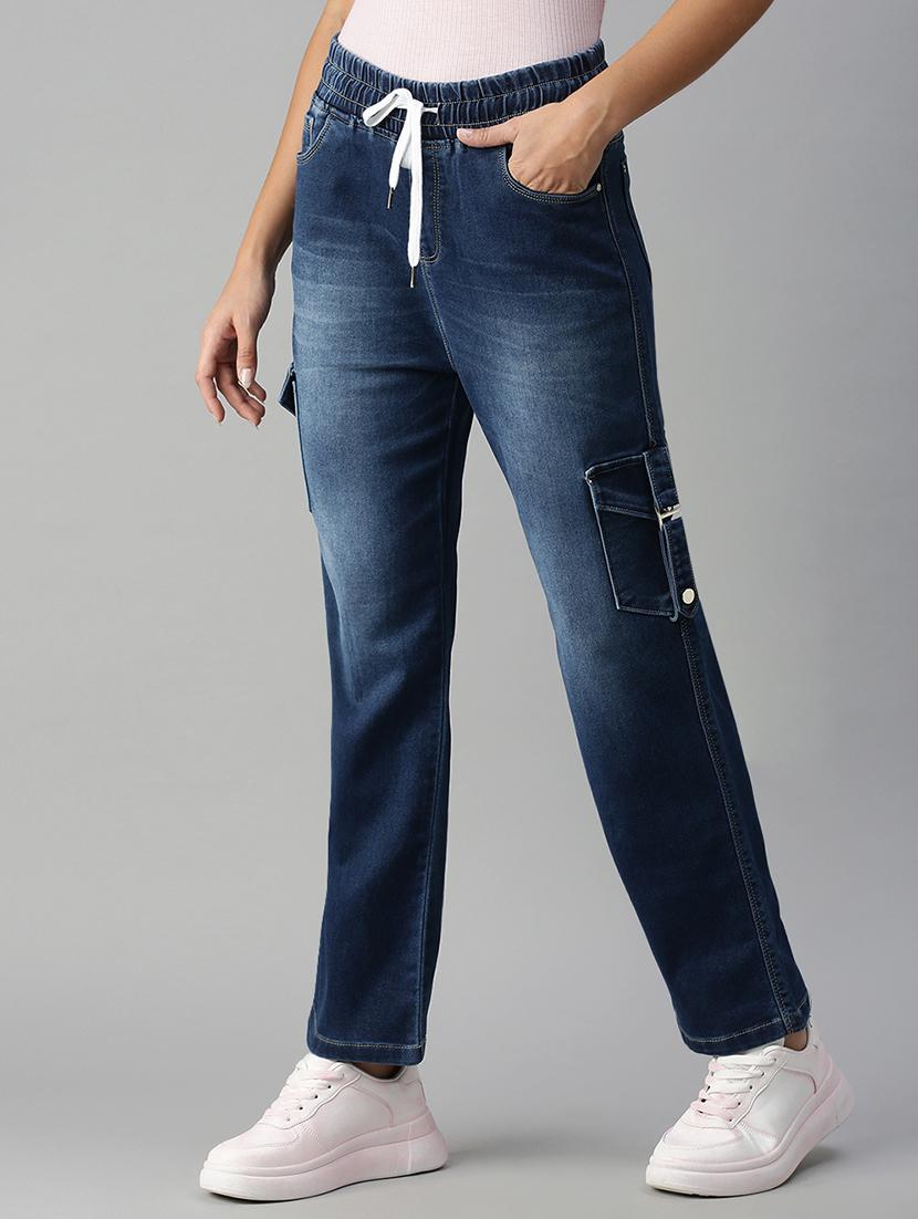 mid rise stone wash denim jean - 18306561 - Zoom Image - 2