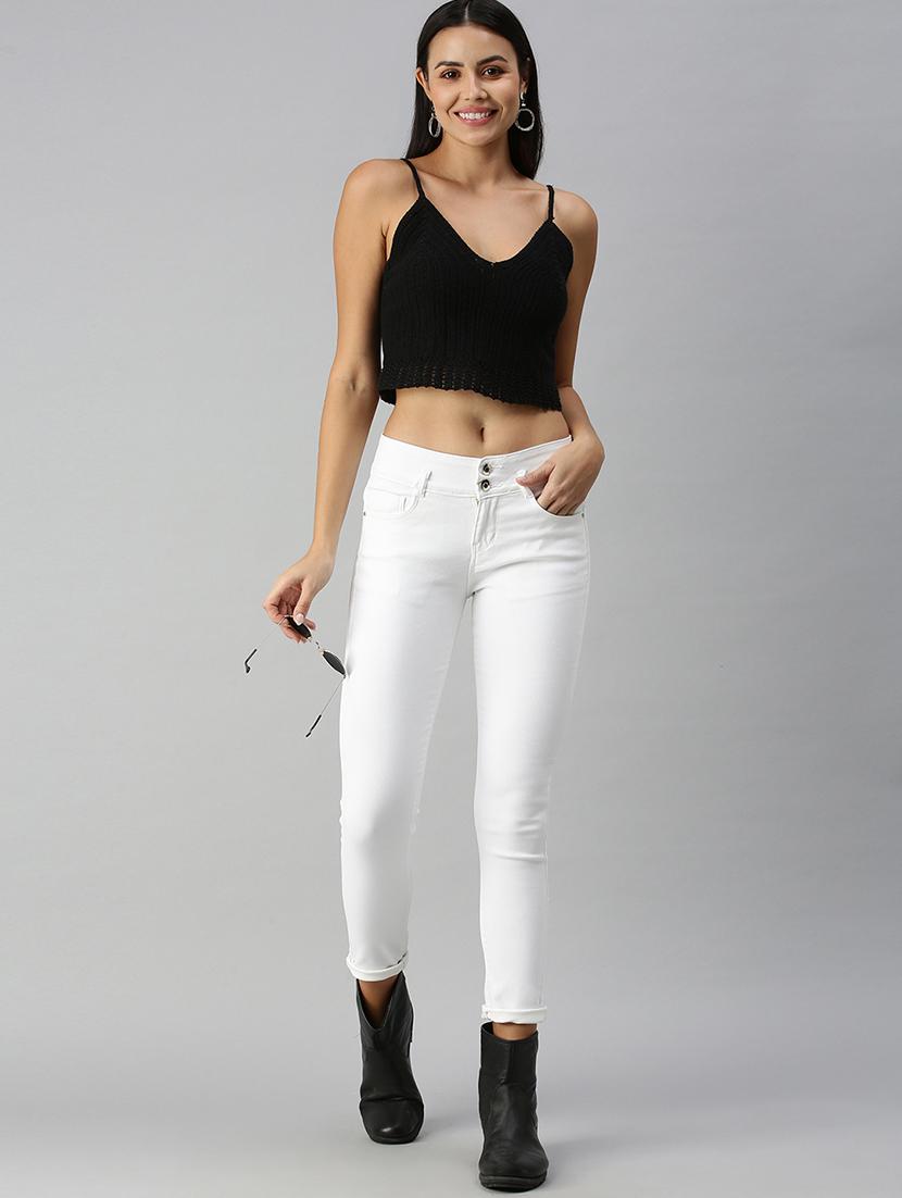 high rise stone wash denim jean - 18306588 - Zoom Image - 4