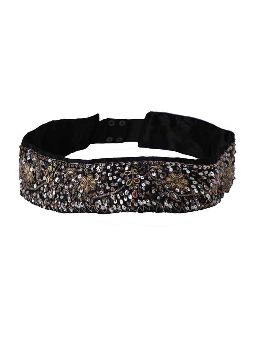 black satin belt - 18307621 - Zoom Image - 2