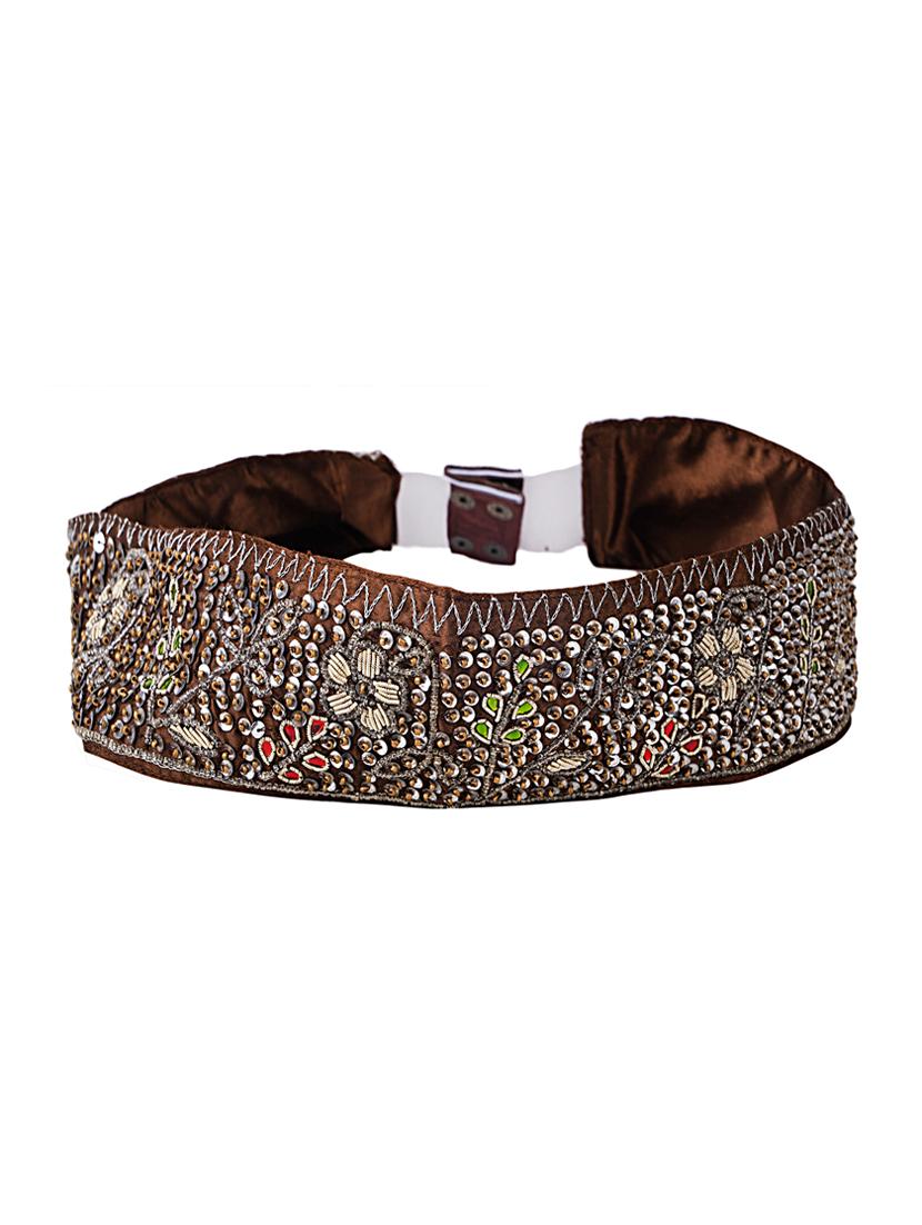 brown satin belt - 18307633 - Zoom Image - 2