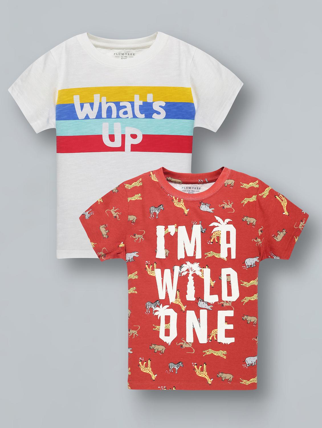 set of 2 printed t-shirts - 18308051 - Zoom Image - 1