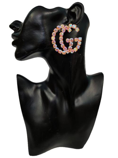 floral pink earrings - 18308531 - Standard Image - 1
