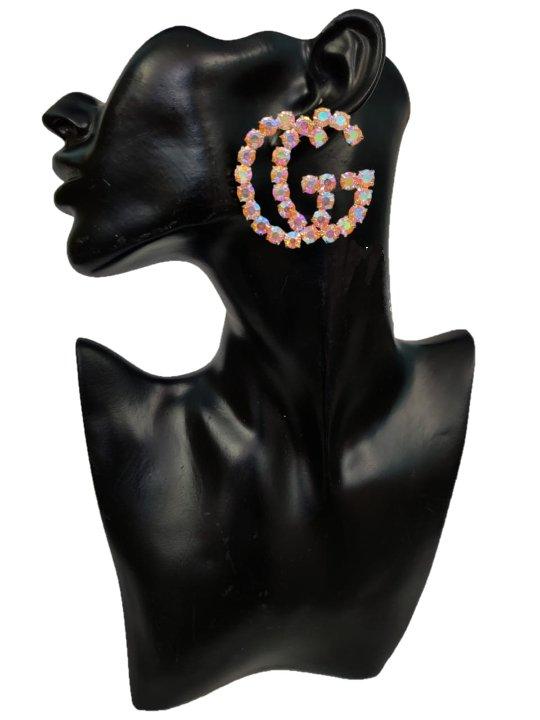 floral pink earrings - 18308531 - Zoom Image - 1