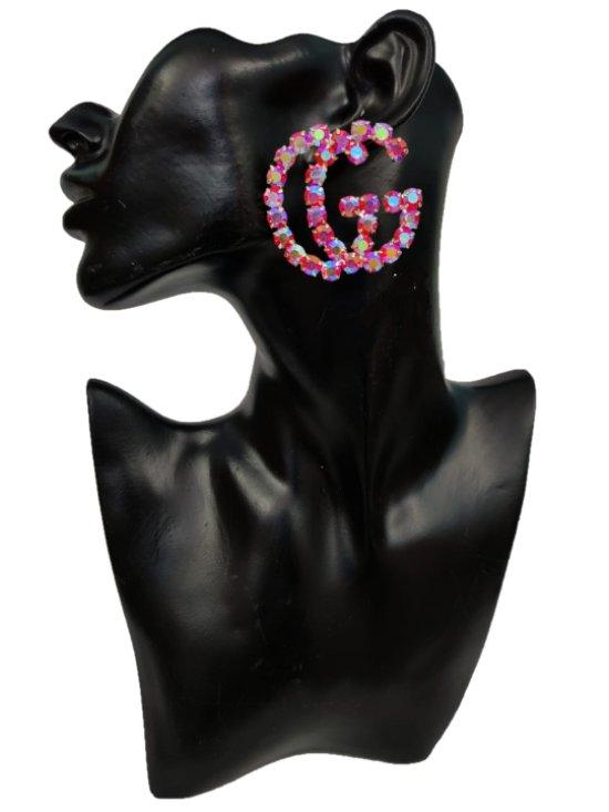 floral pink earrings - 18308531 - Zoom Image - 2