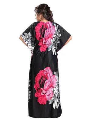 ladies satin printed nighties multi color - 18308722 - Standard Image - 3