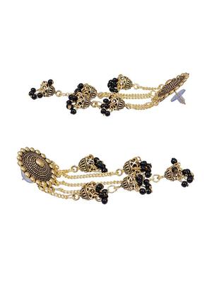 black metal drop earring - 18309058 - Standard Image - 3