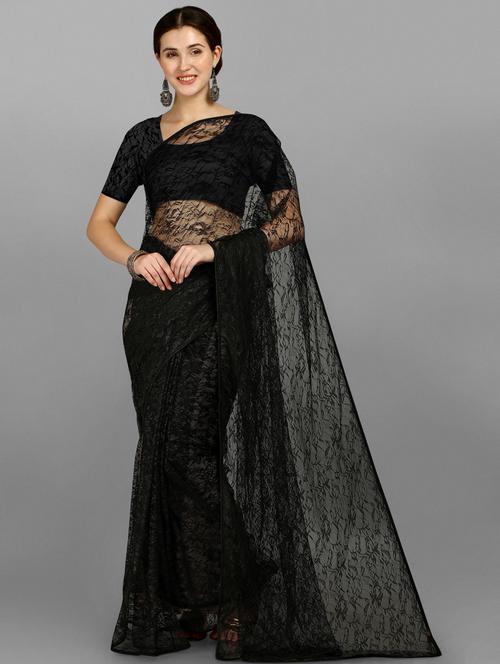 self designed printed saree with blouse - 18309085 - Standard Image - 1