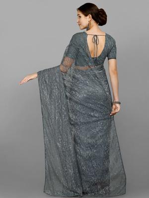 self designed printed saree with blouse - 18309089 - Standard Image - 2