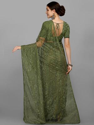 self designed printed saree with blouse - 18309090 - Standard Image - 2