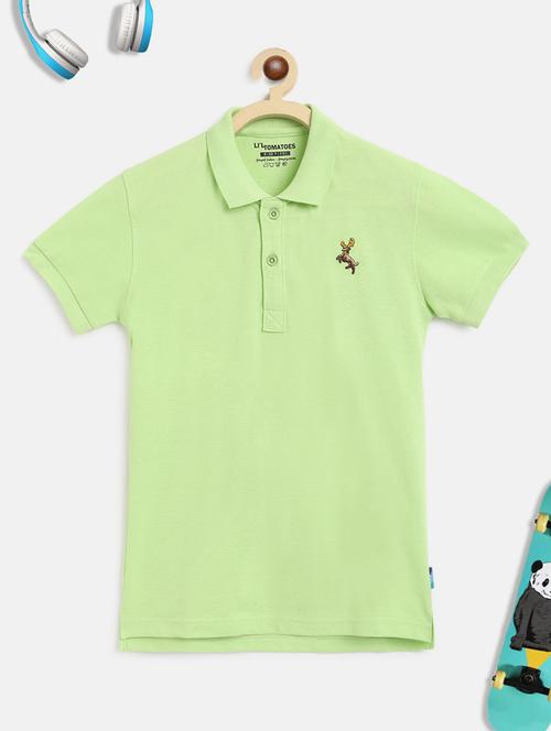 green solid polo t-shirt - 18309141 - Standard Image - 1