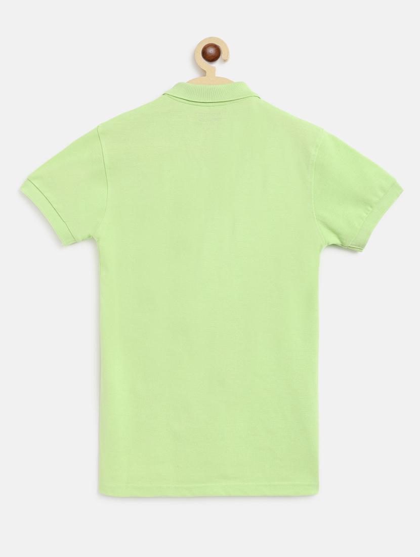 green solid polo t-shirt - 18309141 - Zoom Image - 2