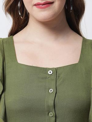 sleeveless solid a-line dress - 18309309 - Standard Image - 5