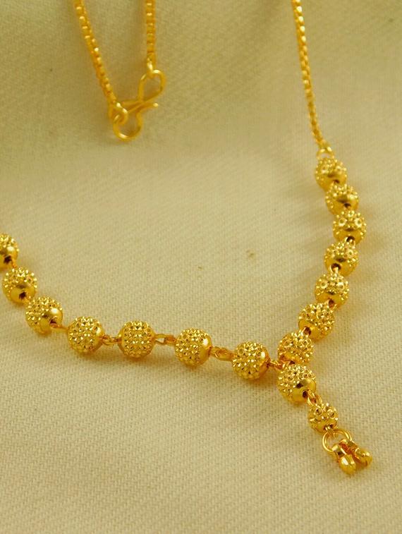 designer gold plated chain necklace - 18309327 - Zoom Image - 2