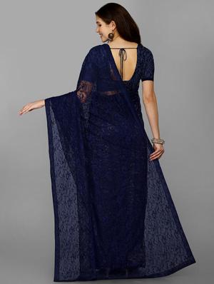 self designed printed saree with blouse - 18309354 - Standard Image - 2