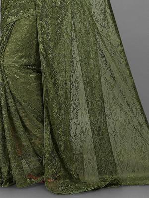 self designed printed saree with blouse - 18309358 - Standard Image - 3