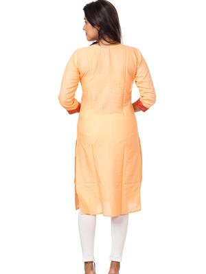 orange rayon kurti - 18309412 - Standard Image - 2