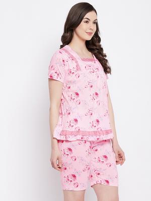 short-sleeved printed capri set - 18309620 - Standard Image - 2