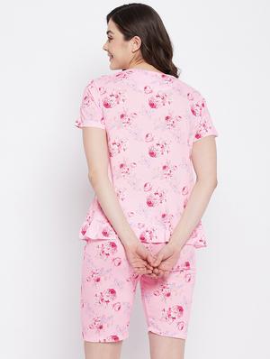 short-sleeved printed capri set - 18309620 - Standard Image - 3