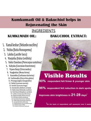 kumkumadi tailam with bakuchiol for glowing skin, brightening, whitening, ageing, wrinkles, fine lines & de-pigmentation - 18309724 - Standard Image - 3
