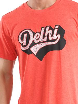 orange chest print t-shirt - 18309970 - Standard Image - 4