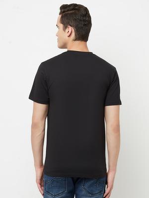 black solid t-shirt - 18310000 - Standard Image - 3
