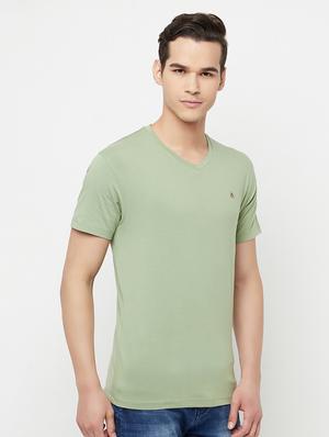 olive green solid t-shirt - 18310002 - Standard Image - 2