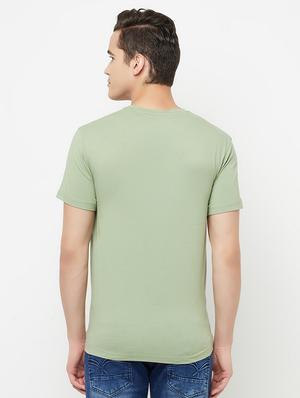 olive green solid t-shirt - 18310002 - Standard Image - 3