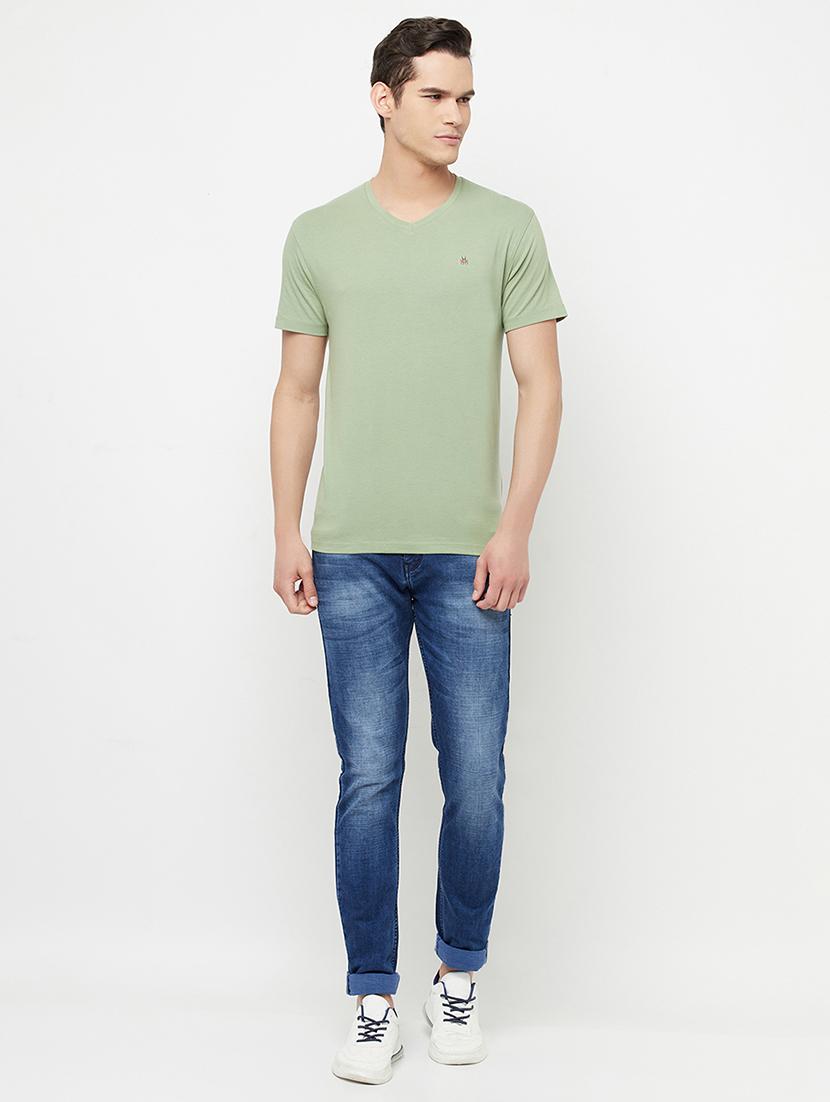 olive green solid t-shirt - 18310002 - Zoom Image - 4